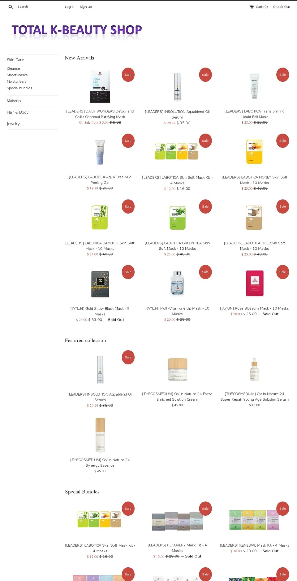 purekbeauty.com — Shopify storefront screenshot