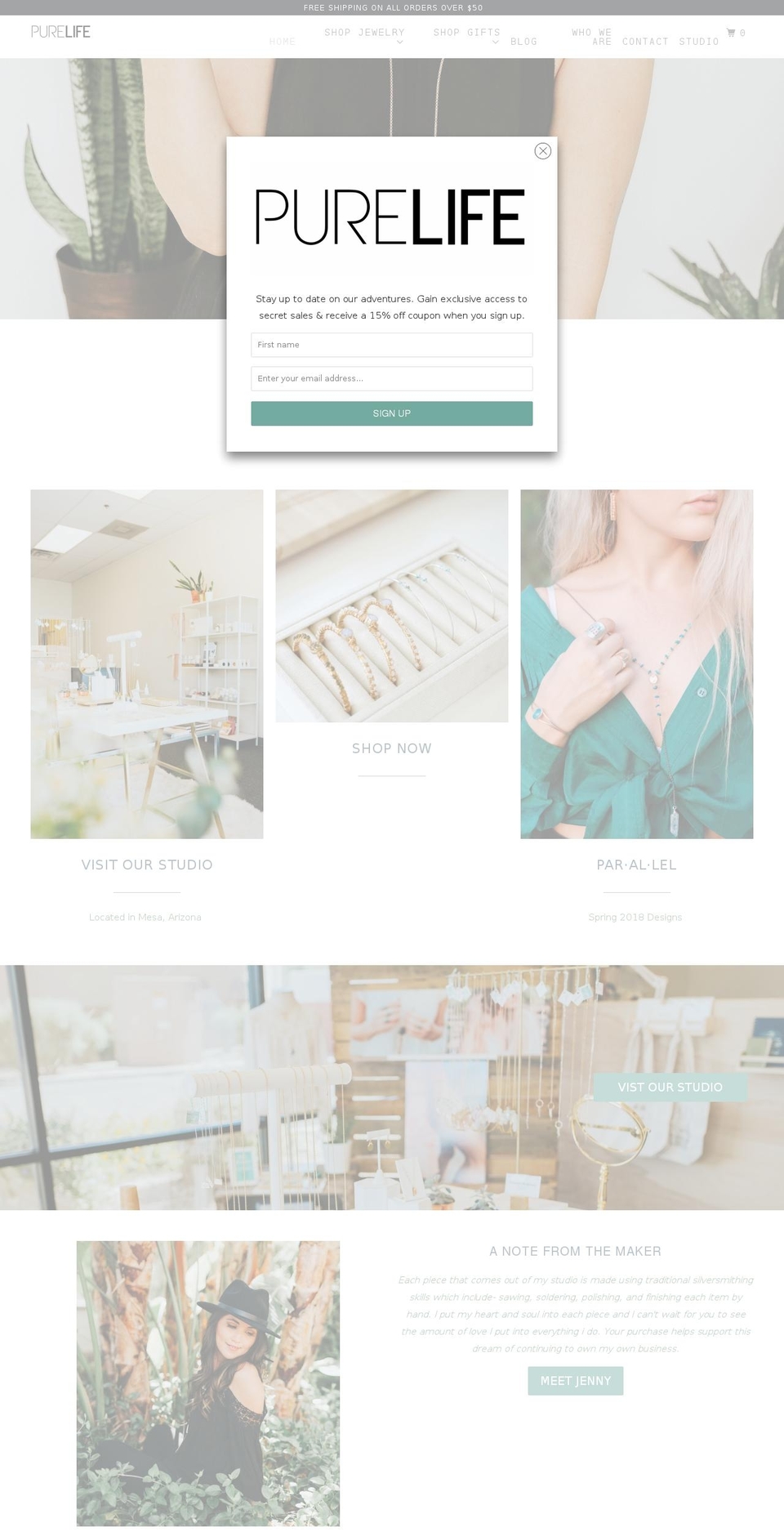 purelifeforever.com — Shopify storefront screenshot