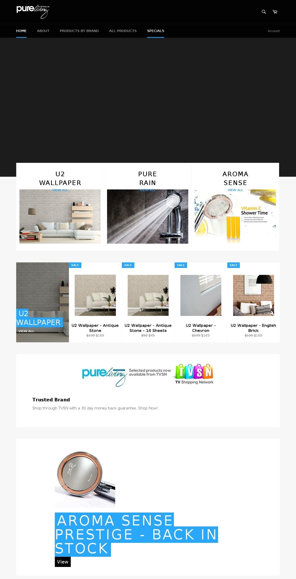 purelivingaustralia.com.au shopify website screenshot