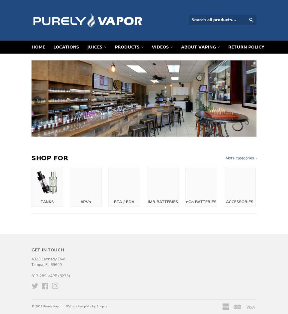purely-vapor.com — Shopify storefront screenshot
