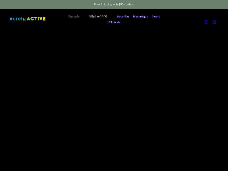 purelyactivecbd.com shopify website screenshot