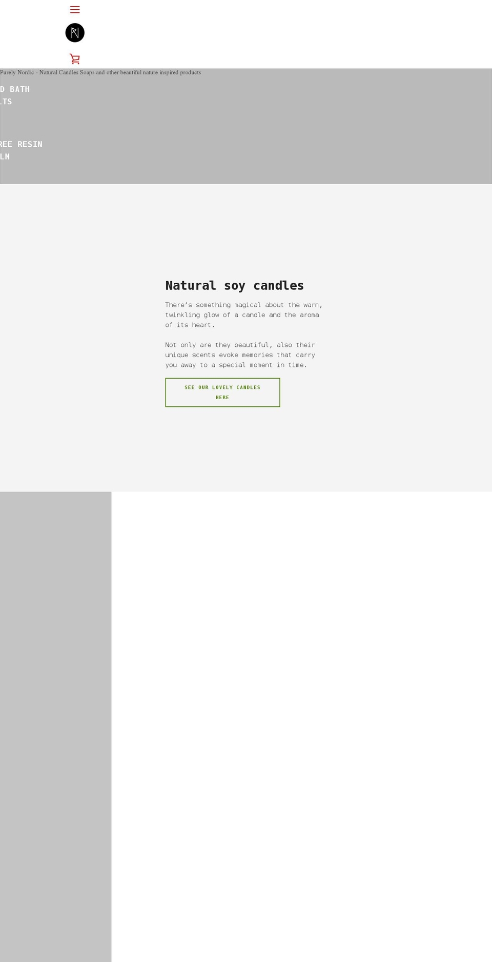purelynordic.com shopify website screenshot