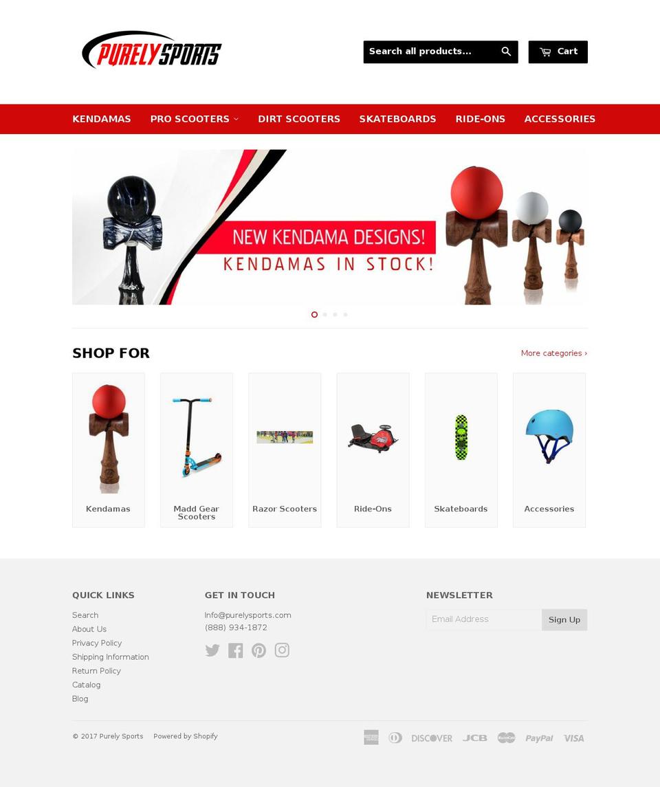 purelysports.com shopify website screenshot