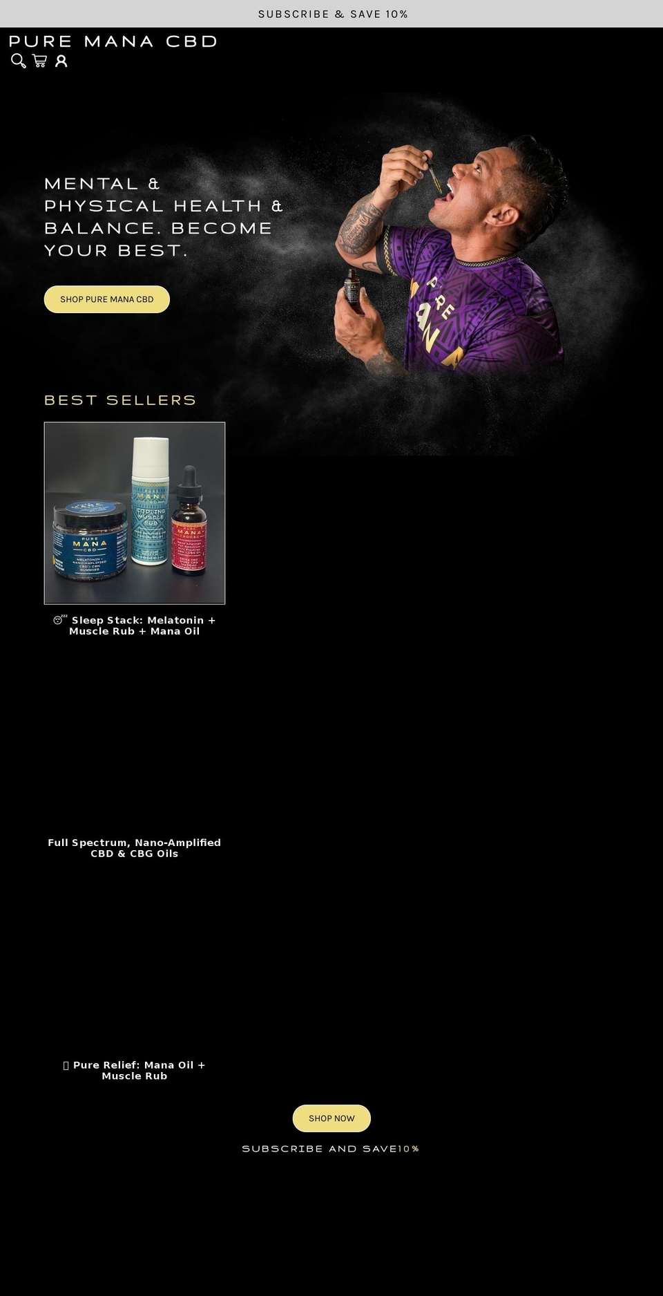 puremanacbd.com shopify website screenshot
