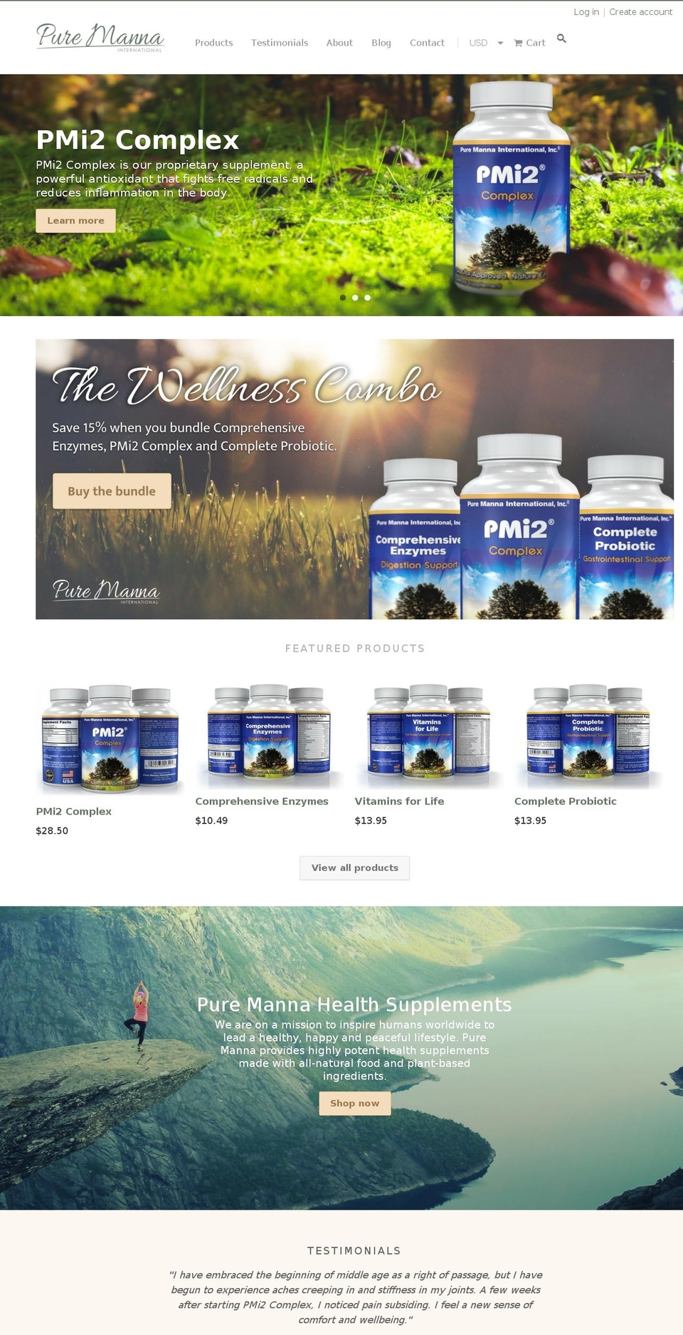 puremannainternational.com shopify website screenshot