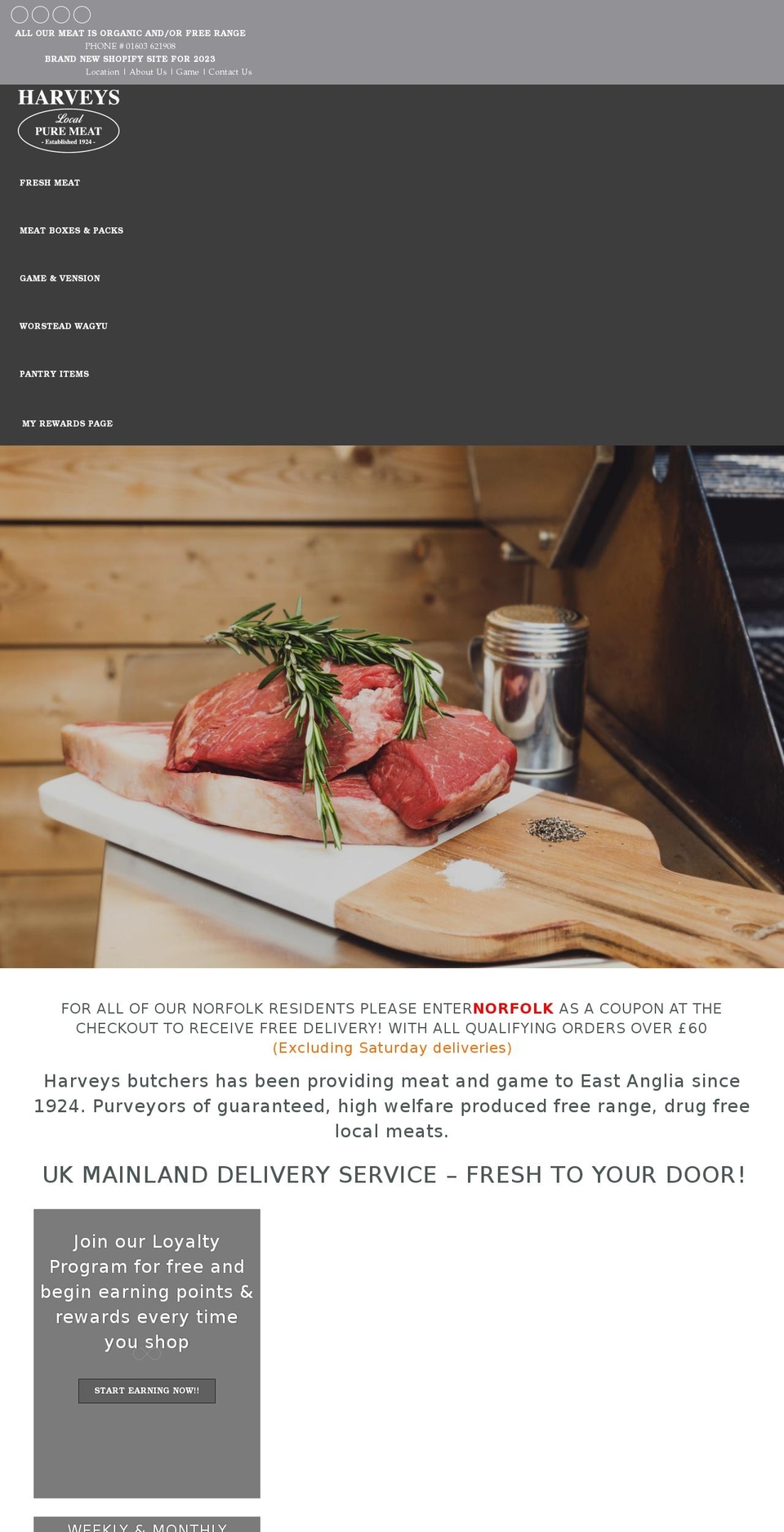 puremeat.co.uk shopify website screenshot