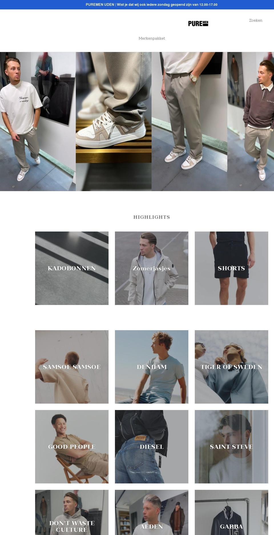 puremen.nl shopify website screenshot