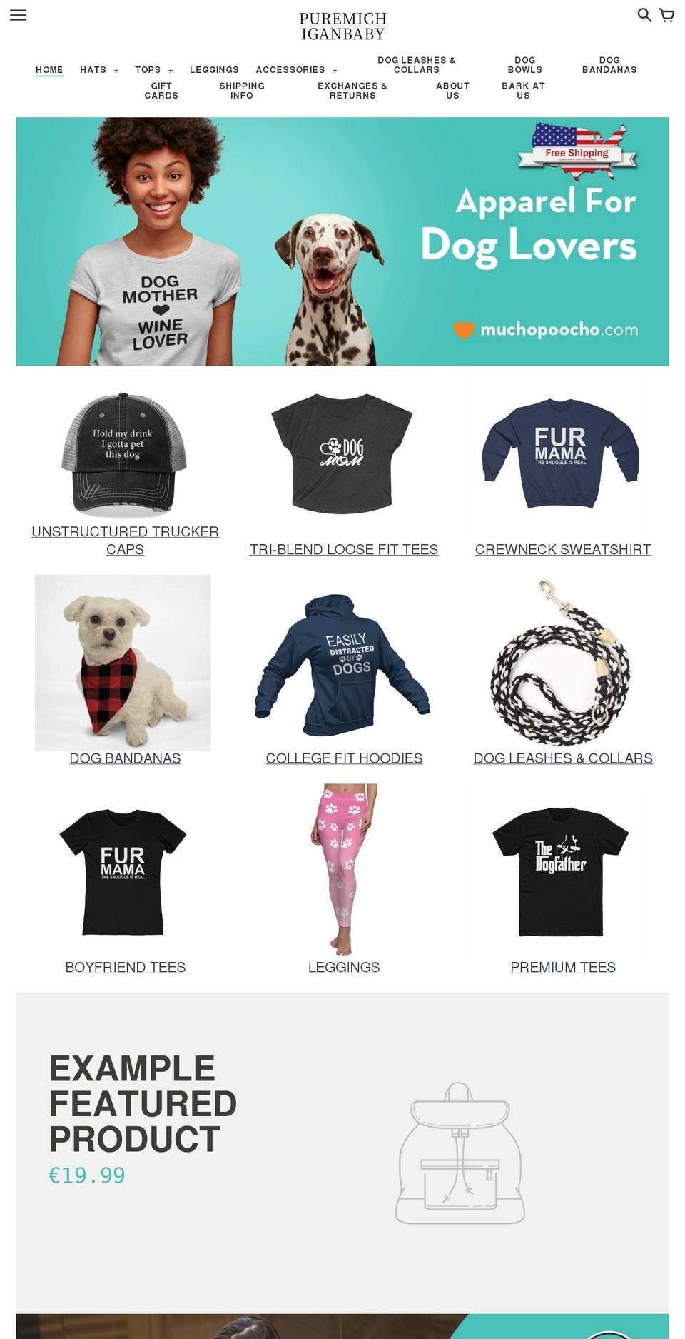 puremichiganbaby.com shopify website screenshot