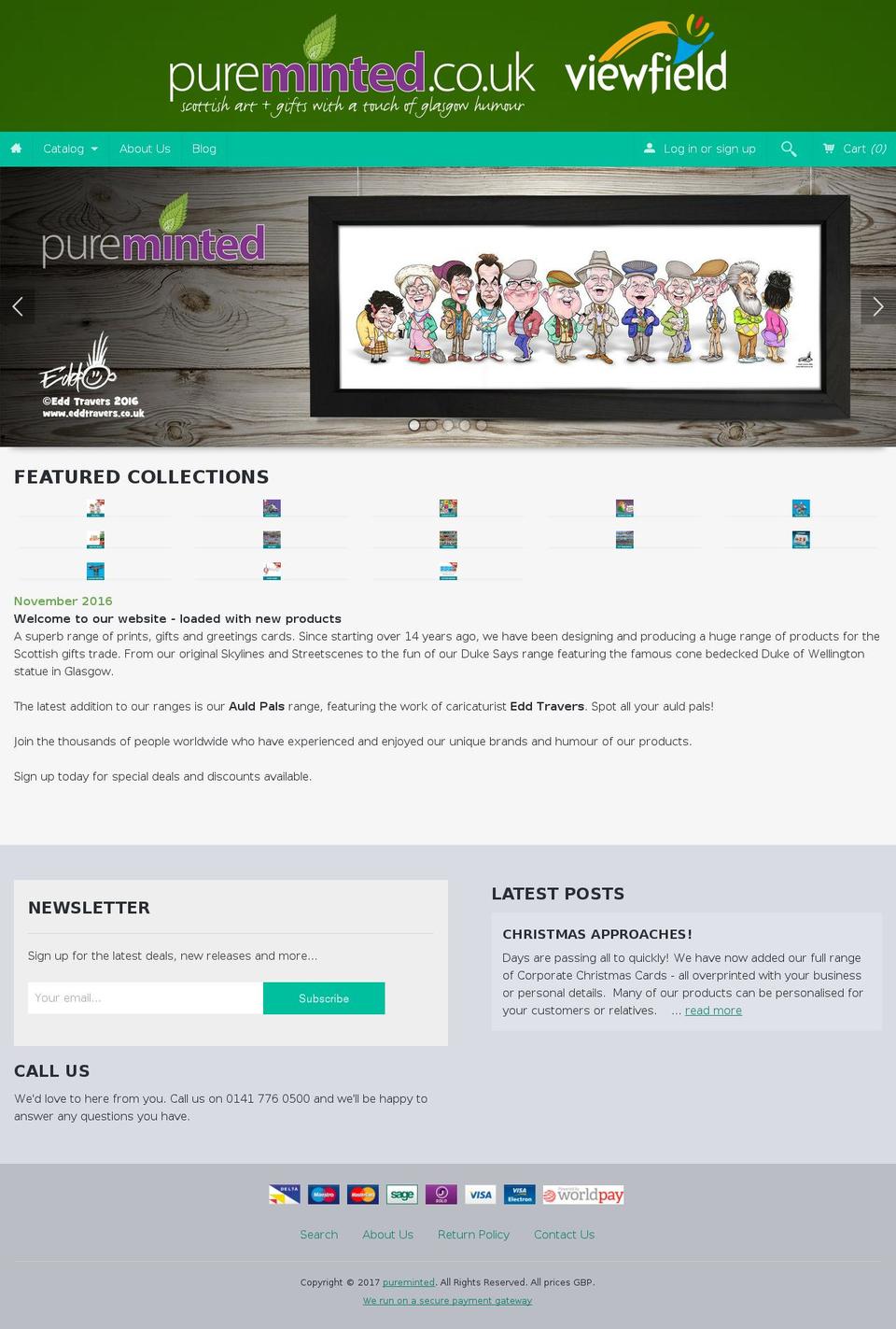 pureminted.co.uk shopify website screenshot