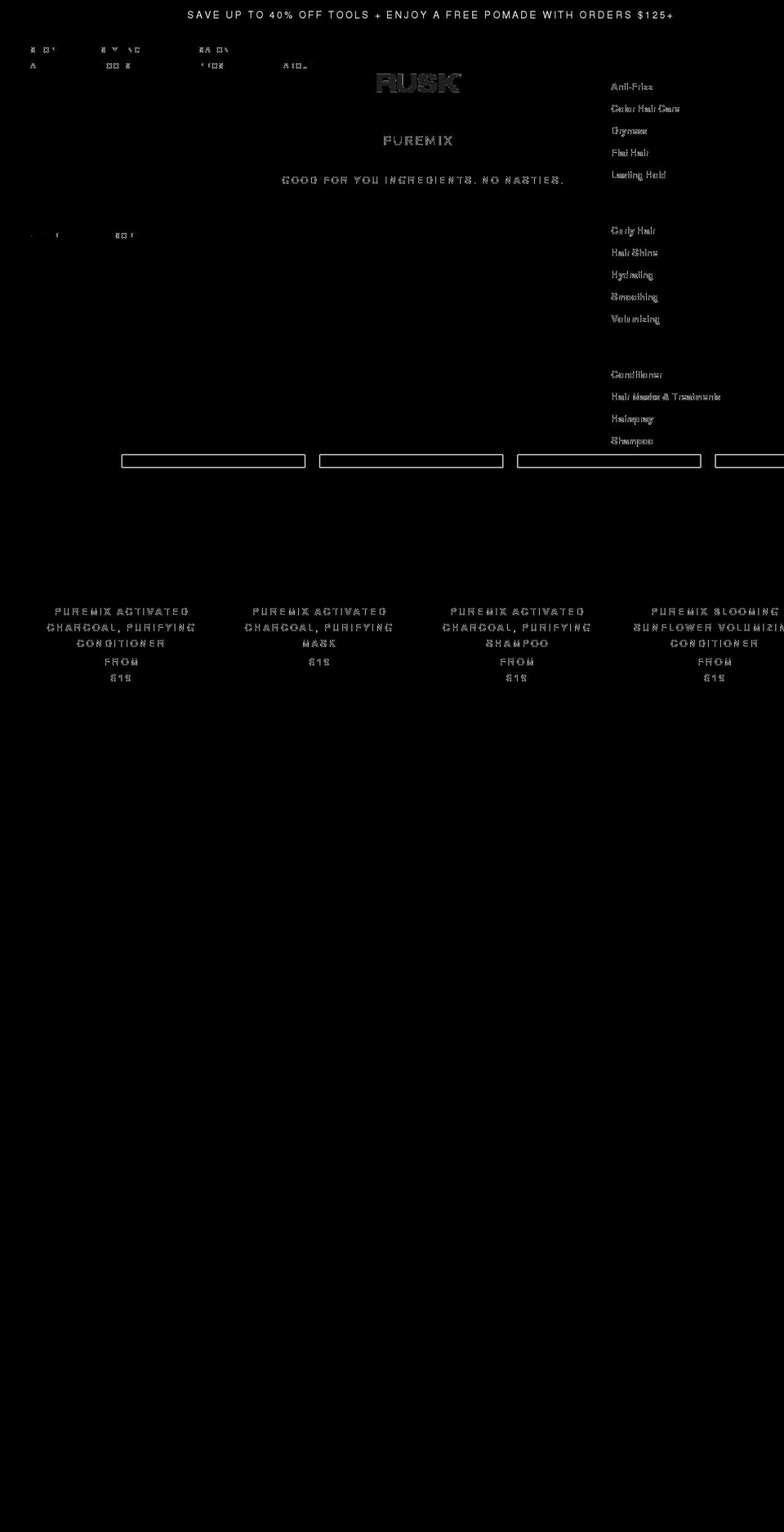 puremixhaircare.com shopify website screenshot