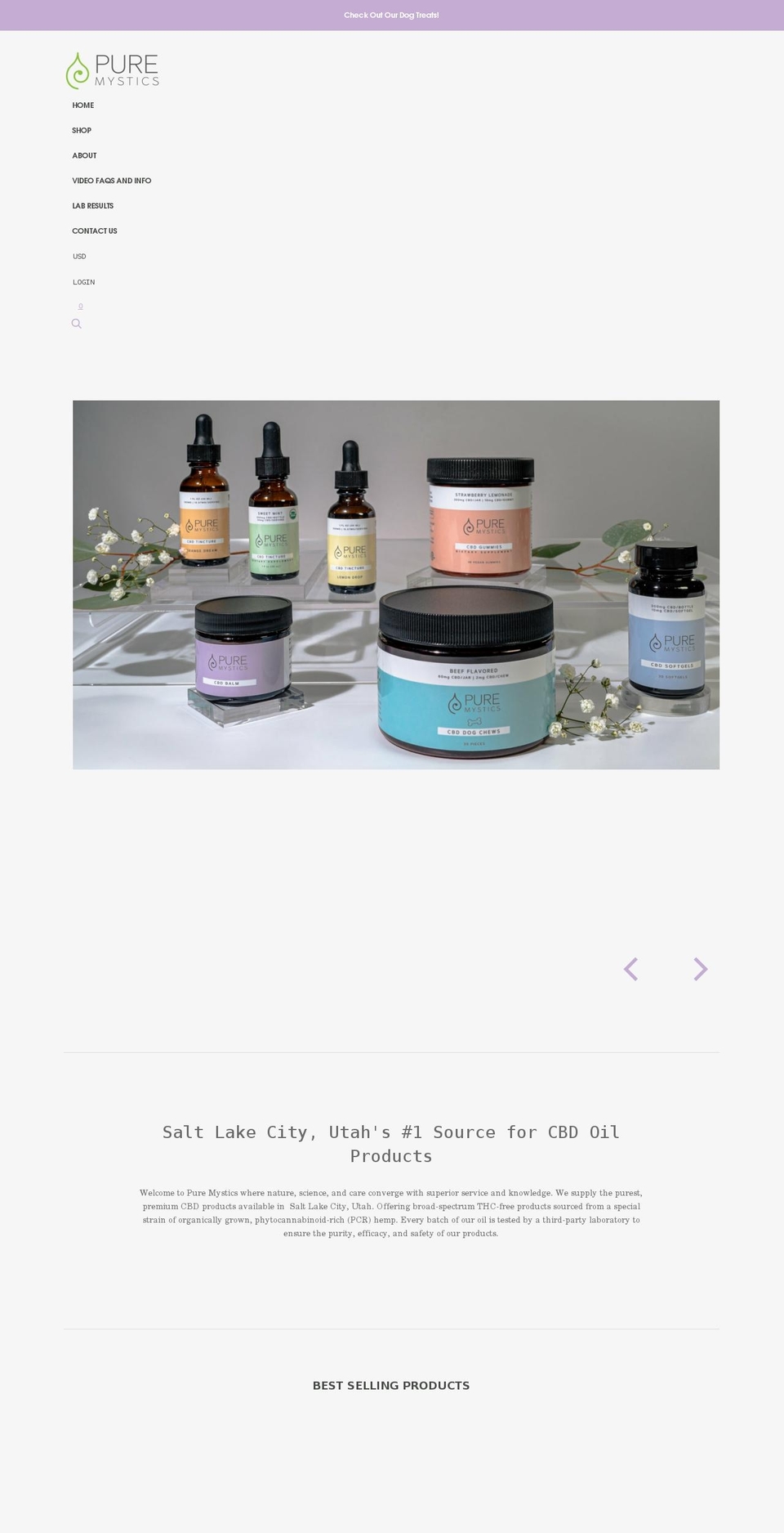 puremystics.com shopify website screenshot