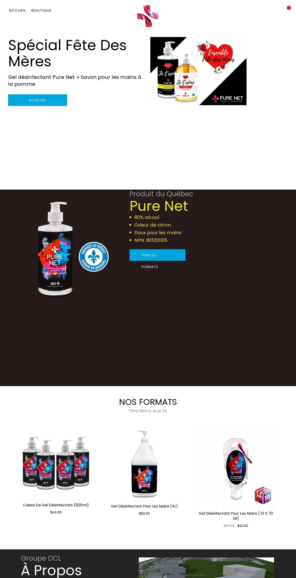 purenet.ca shopify website screenshot