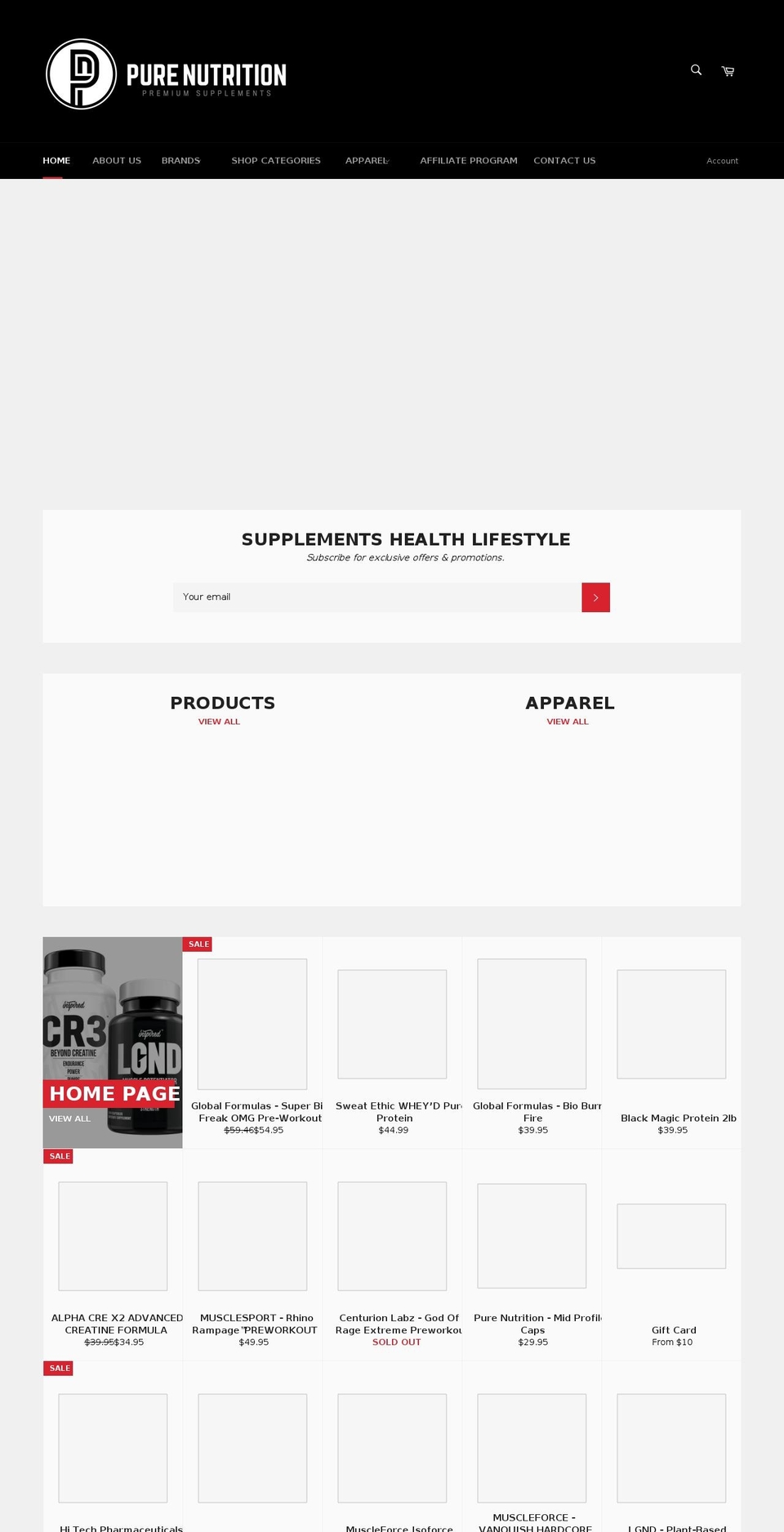 purenutrition.shop shopify website screenshot