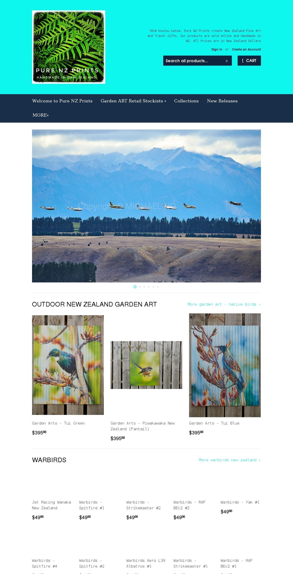 purenzprints.com — Shopify storefront screenshot