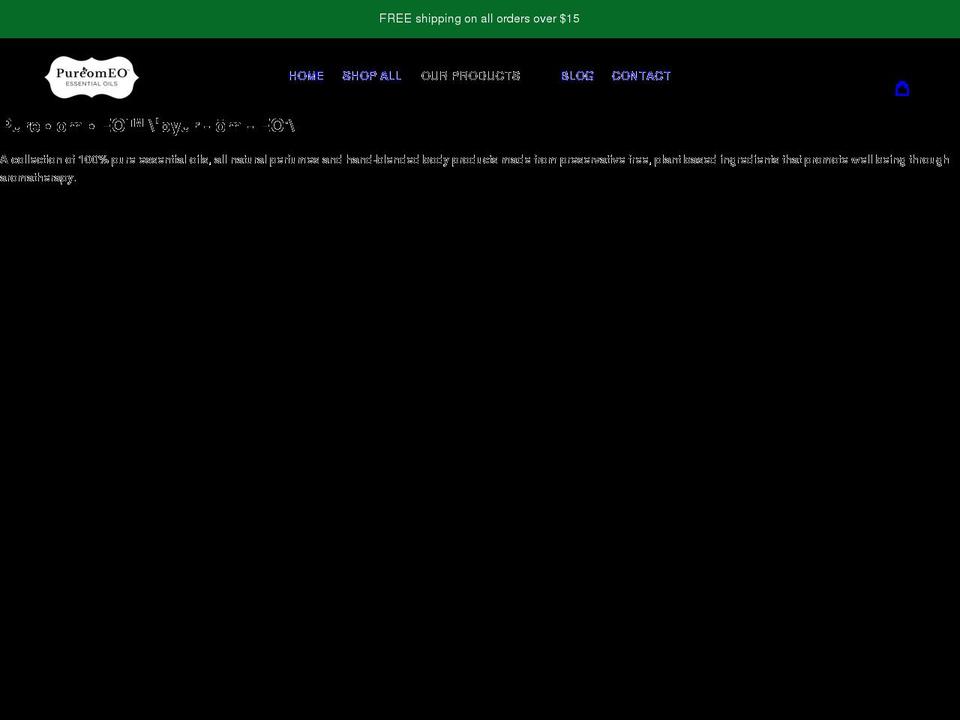 pureomeo.com shopify website screenshot