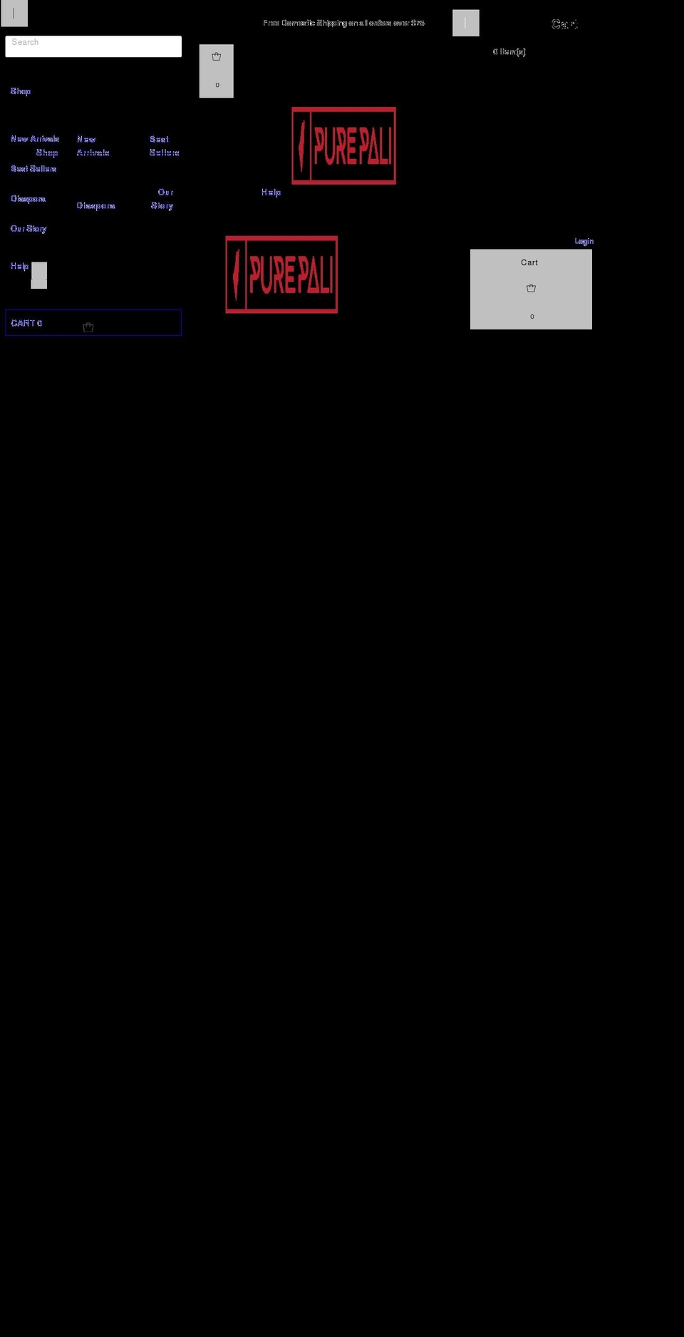 purepali.com shopify website screenshot