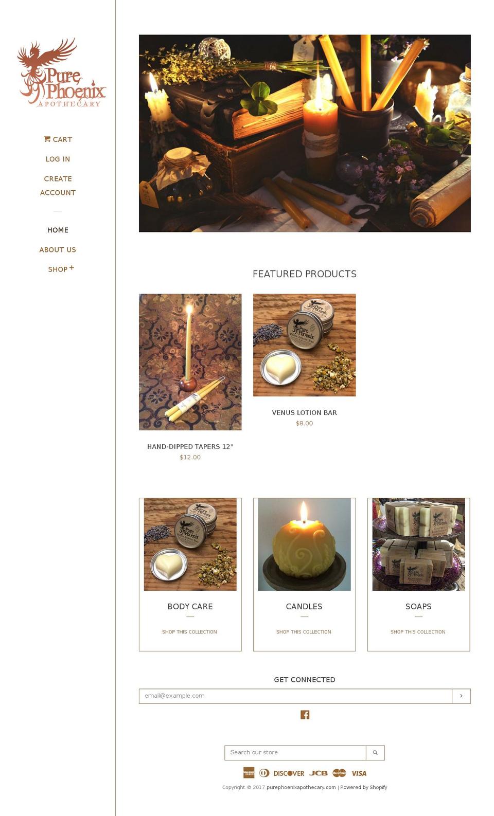 purephoenixapothecary.com shopify website screenshot