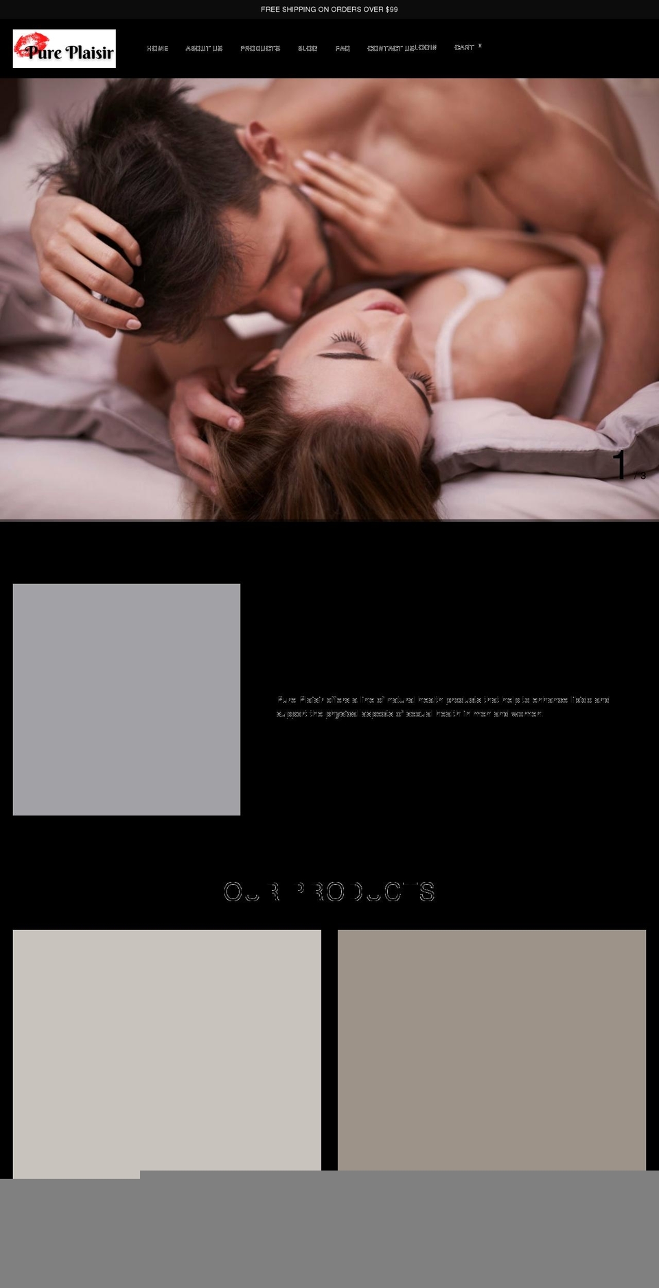 pureplaisir.com shopify website screenshot