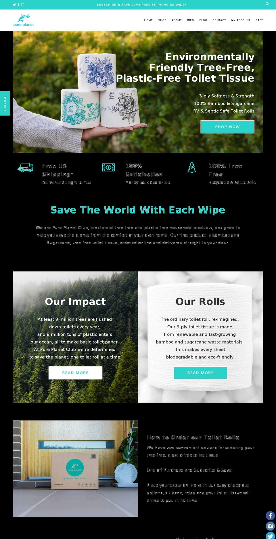 pureplanetclub.com shopify website screenshot