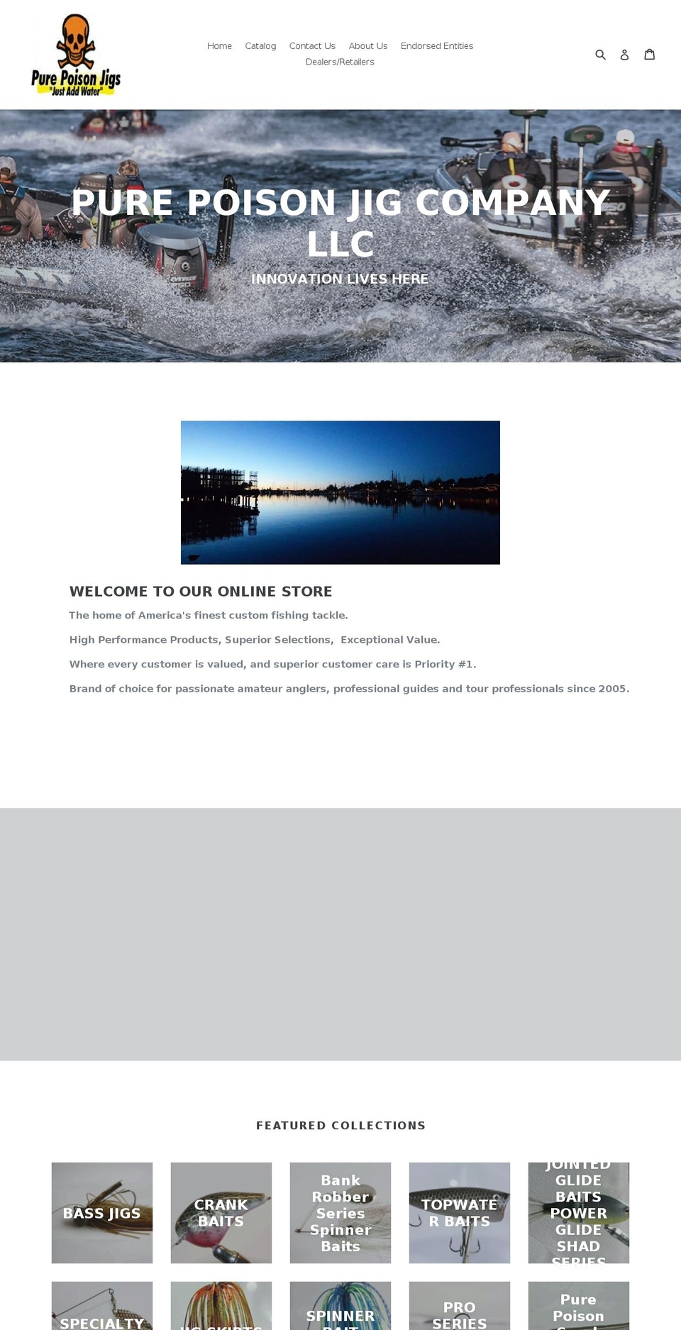 purepoisonjigstore.com shopify website screenshot