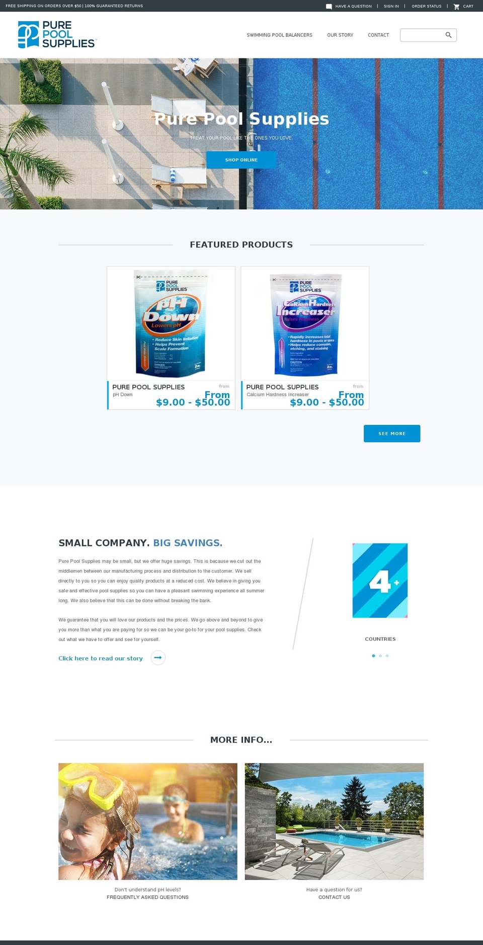 Update Theme Shopify theme site example purepoolsupplies.com