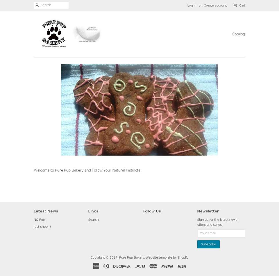 purepupbakery.com shopify website screenshot