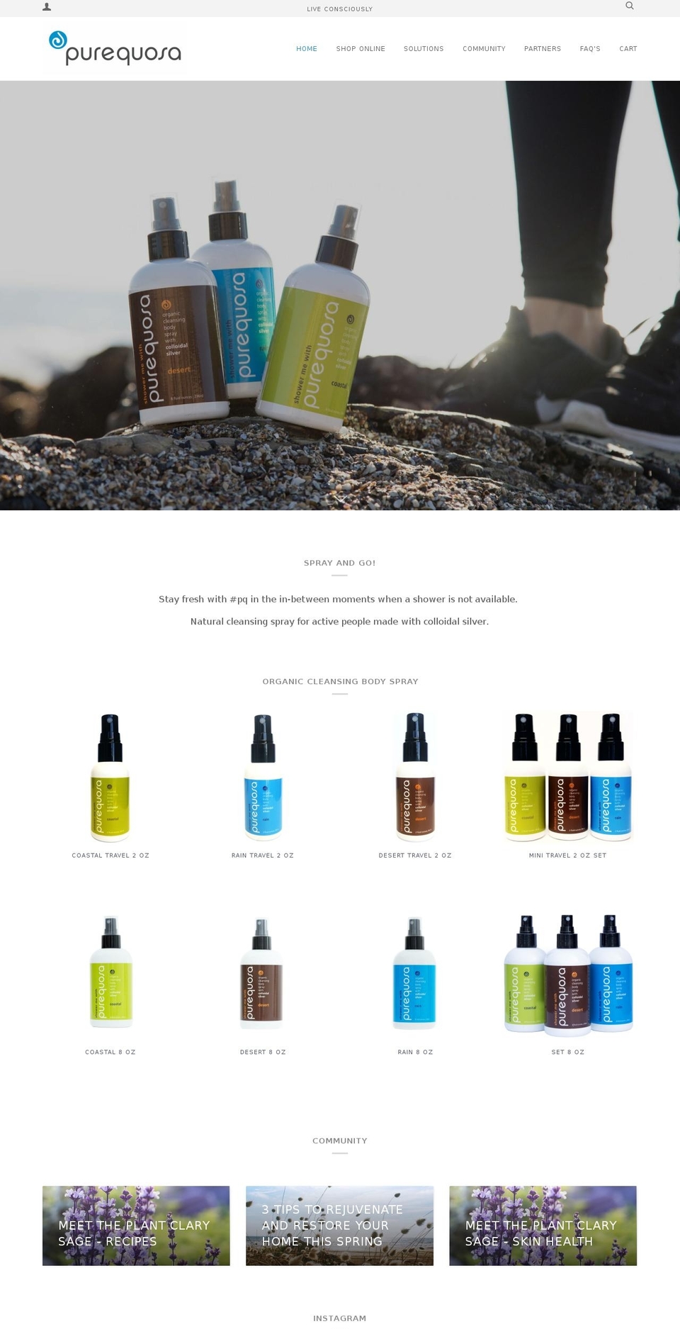 purequosa.com shopify website screenshot