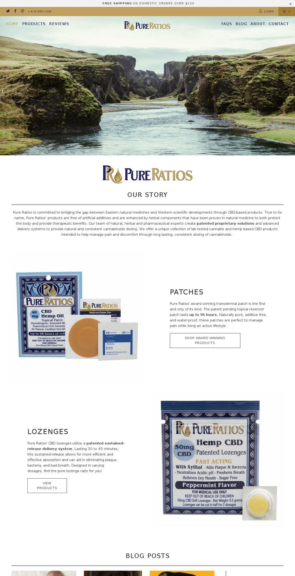turbo-theme-portland Shopify theme site example pureratioscbd.com