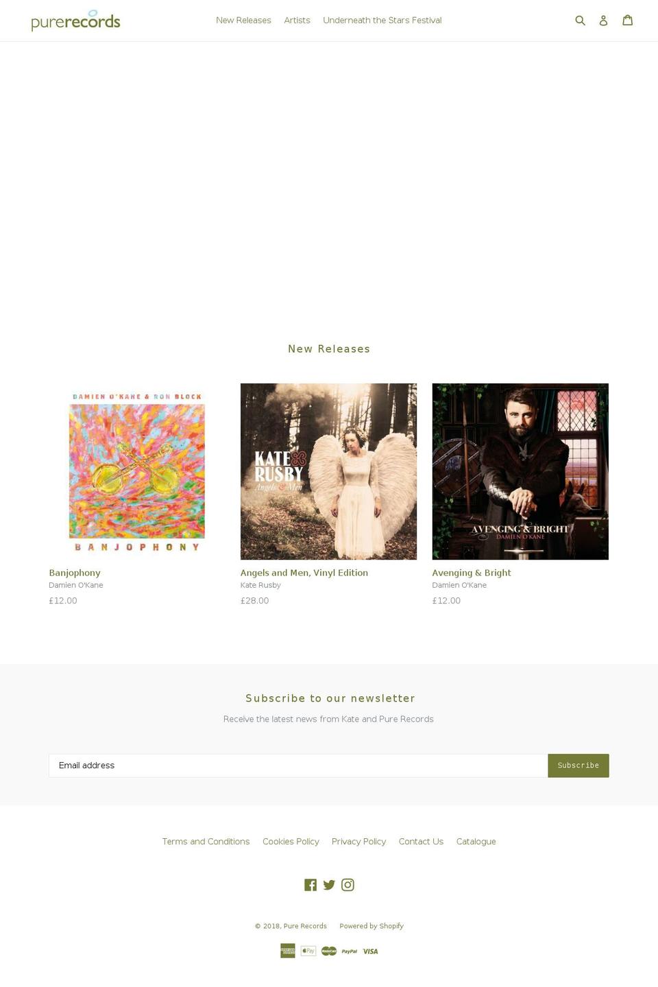 purerecords.net shopify website screenshot