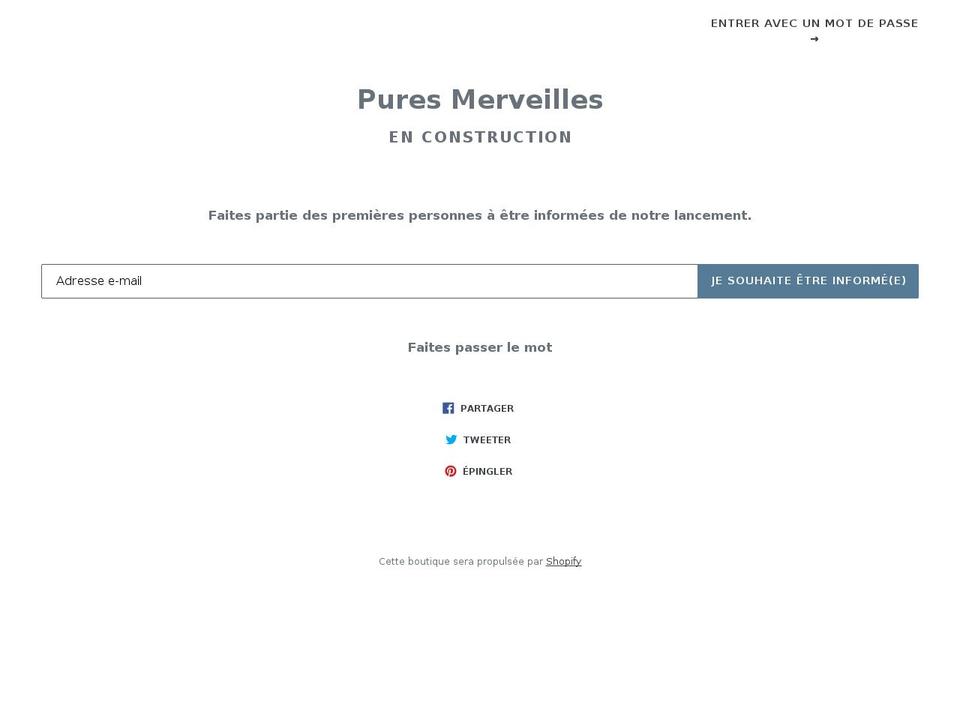pures-merveilles.com — Shopify storefront screenshot