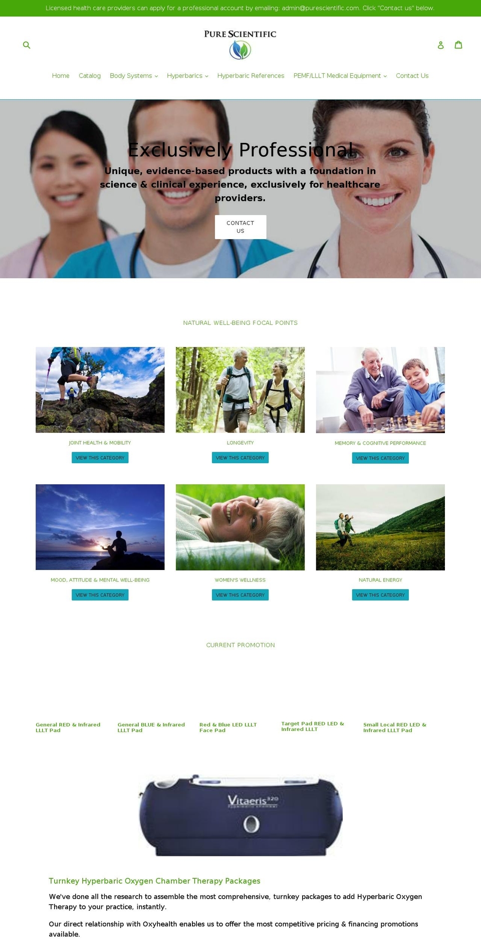 purescientific.com — Shopify storefront screenshot