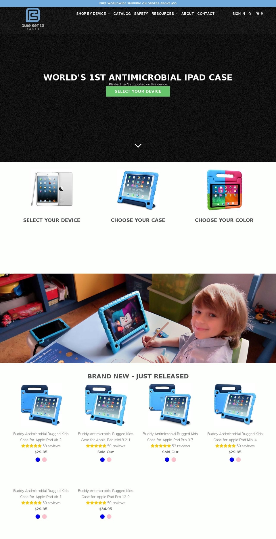 puresensecases.com shopify website screenshot