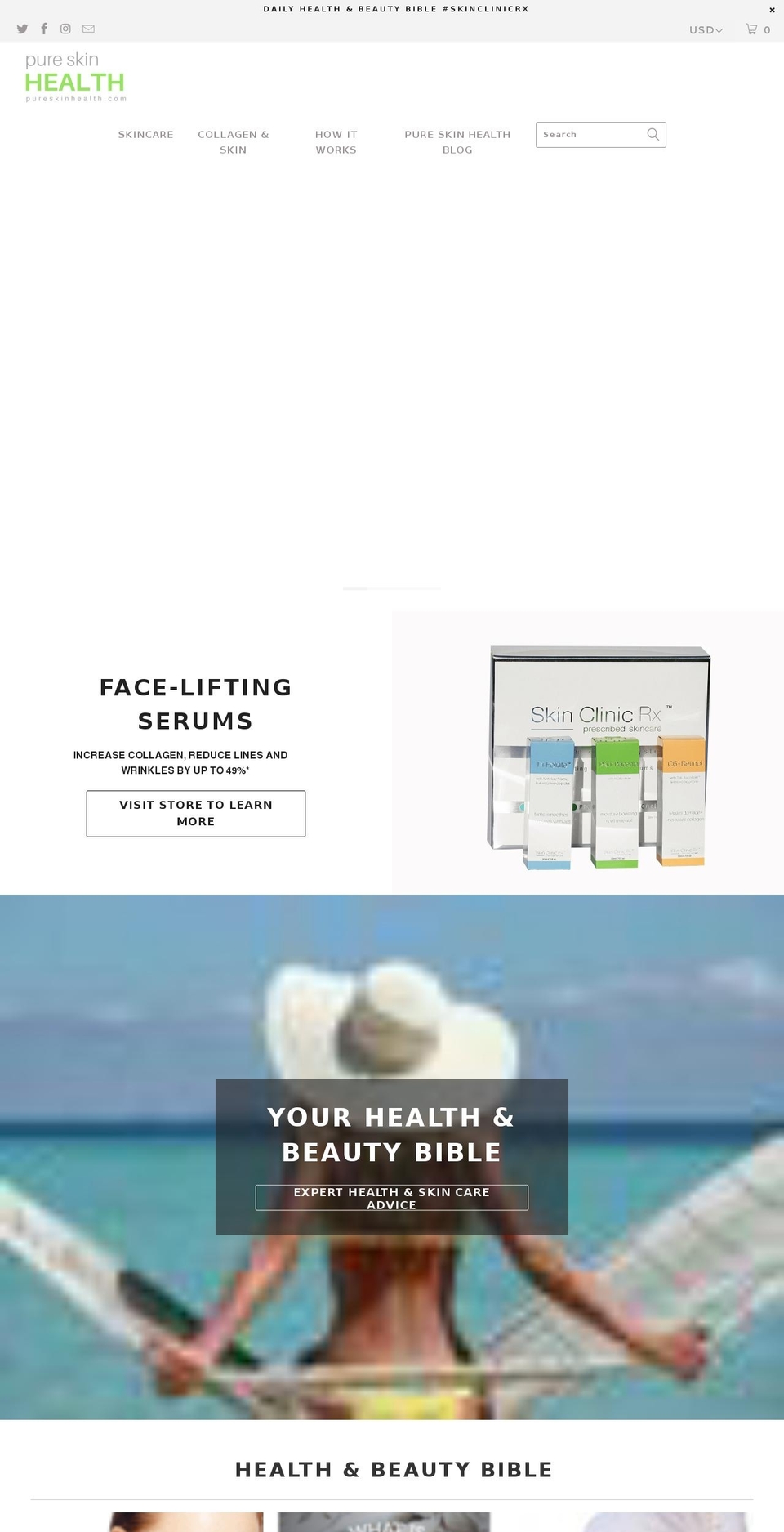 pureskinhealth.com — Shopify storefront screenshot