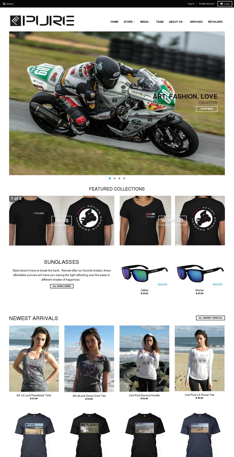 puresnowboardingcompany.com shopify website screenshot