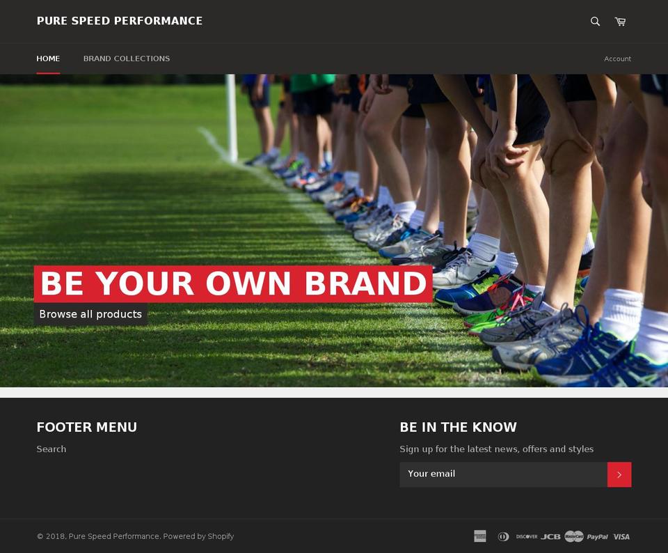 purespeedapparel.com — Shopify storefront screenshot