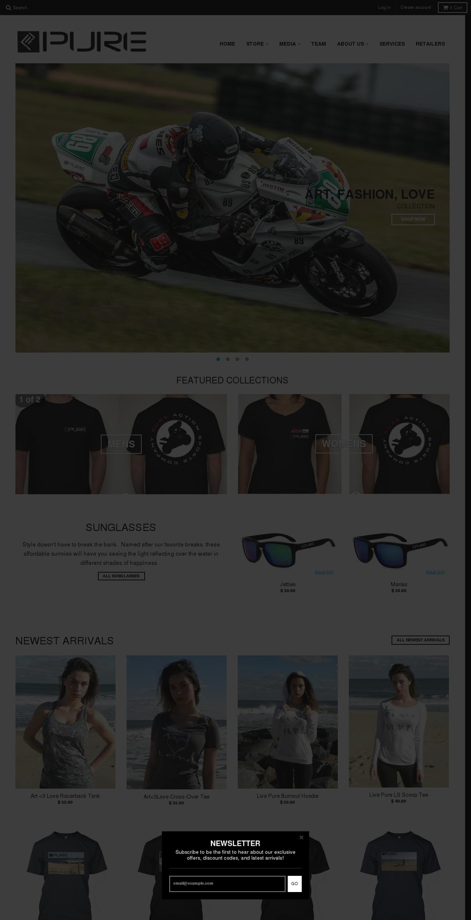 puresportbikes.com shopify website screenshot
