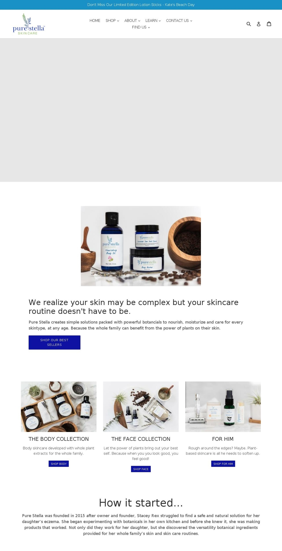 purestella.com — Shopify storefront screenshot