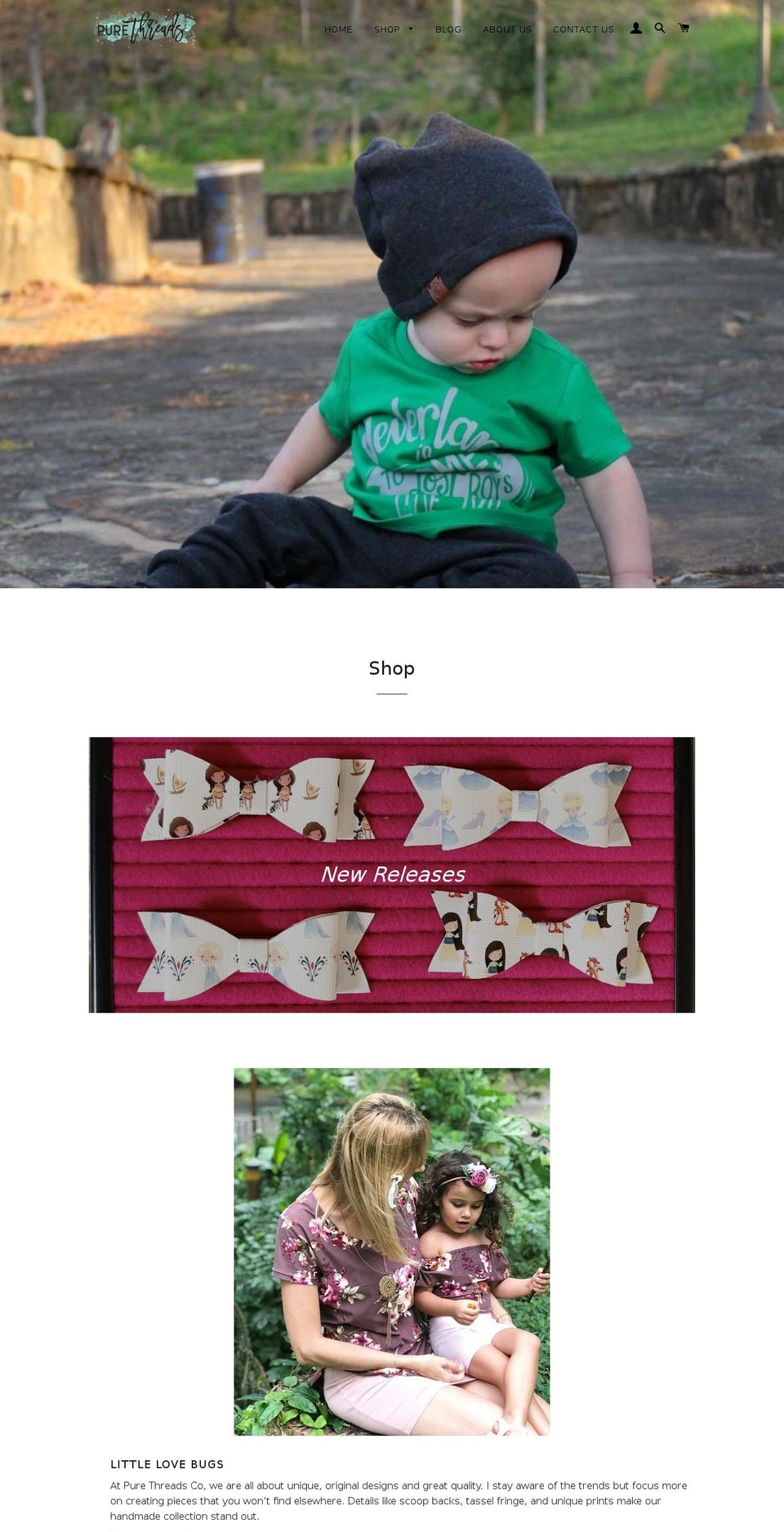 purethreadsco.com shopify website screenshot