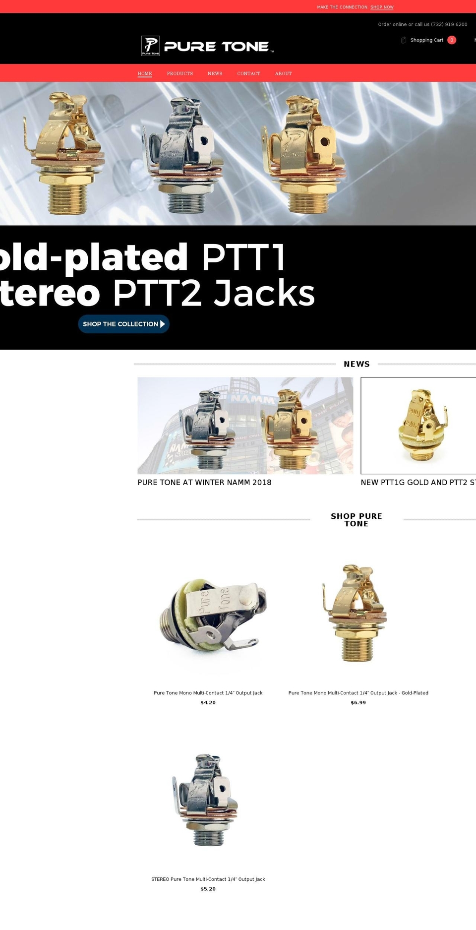 puretonetechnologies.com shopify website screenshot