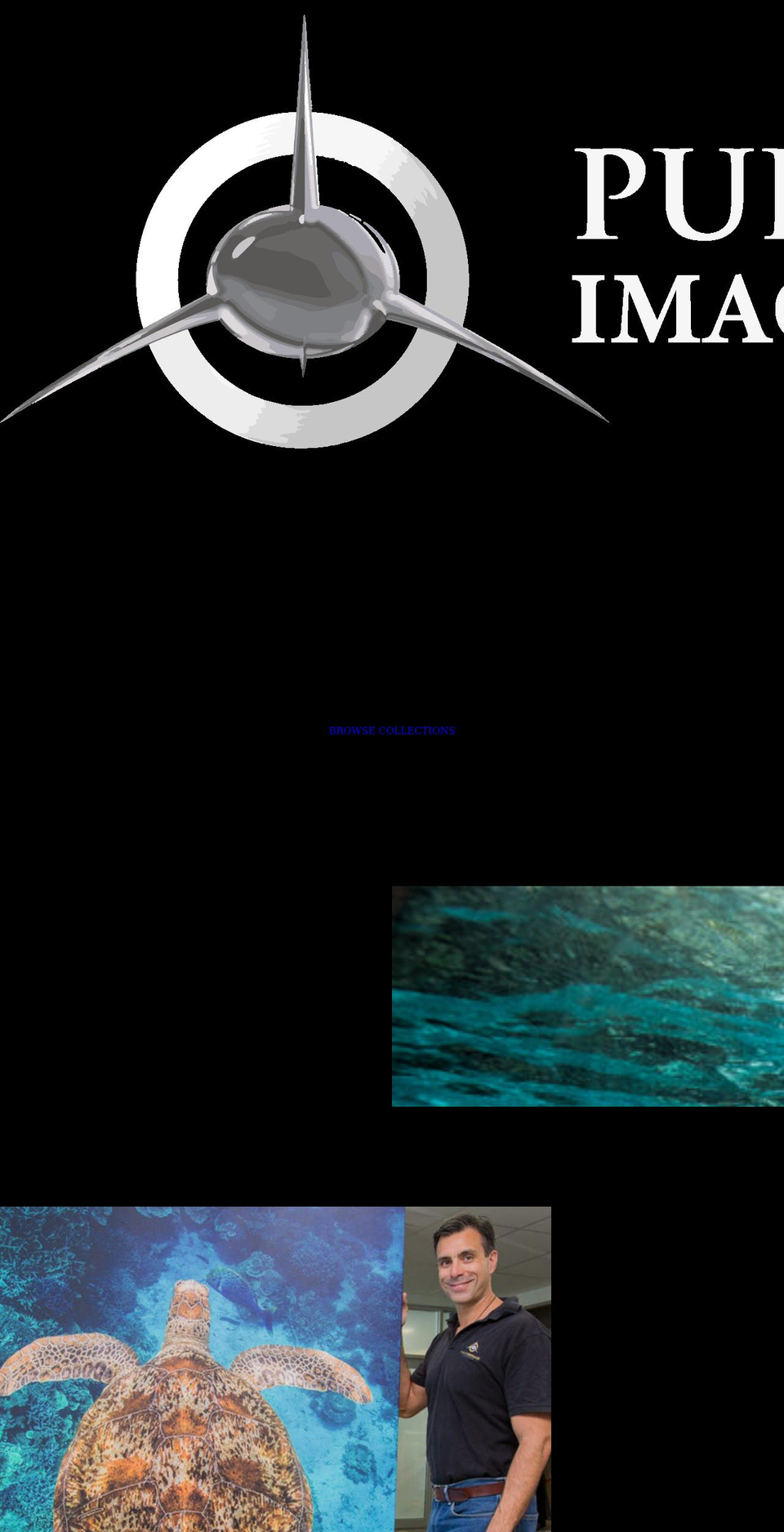 pureunderwaterimaging.com shopify website screenshot