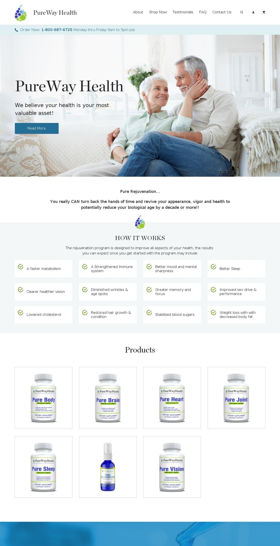 purewayhealth.com shopify website screenshot