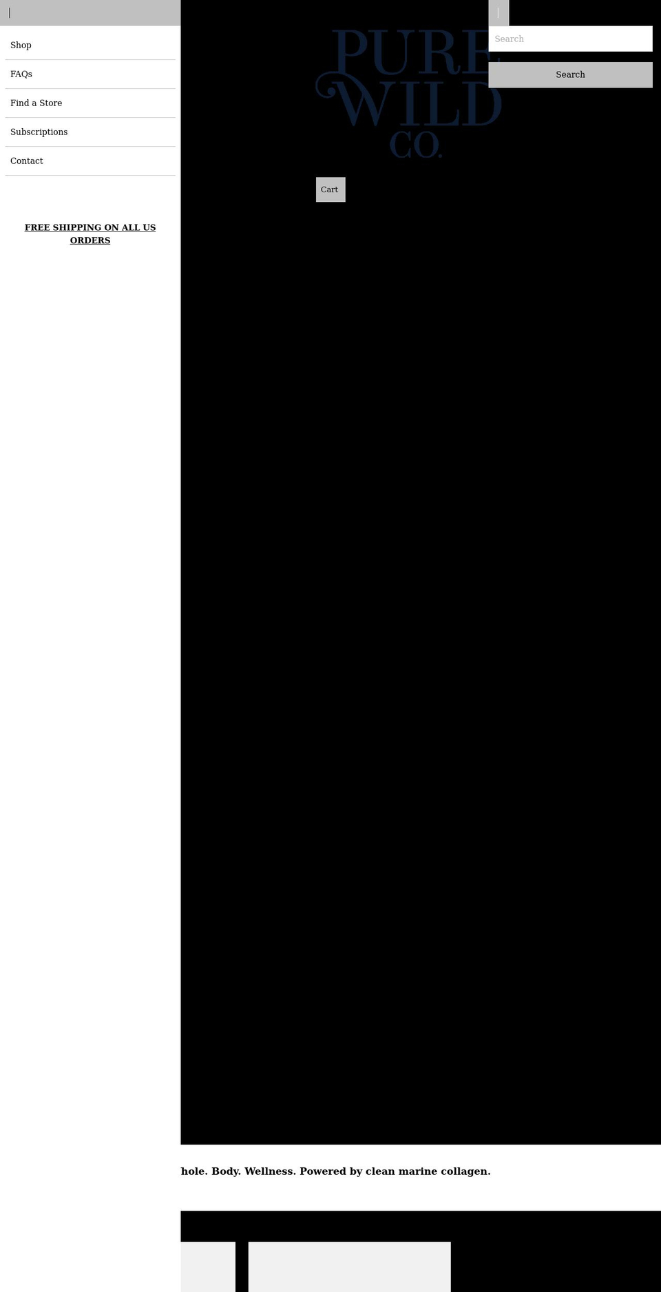 purewildco.com shopify website screenshot