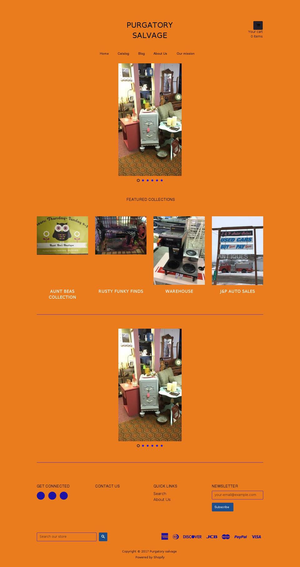 purgatorysalvage.com shopify website screenshot