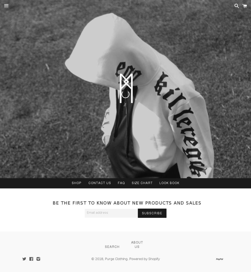 purgeclo.com — Shopify storefront screenshot
