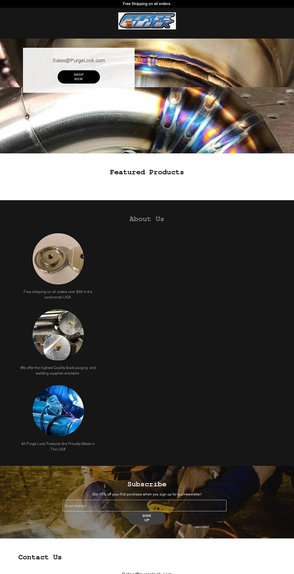 purgelock.com — Shopify storefront screenshot