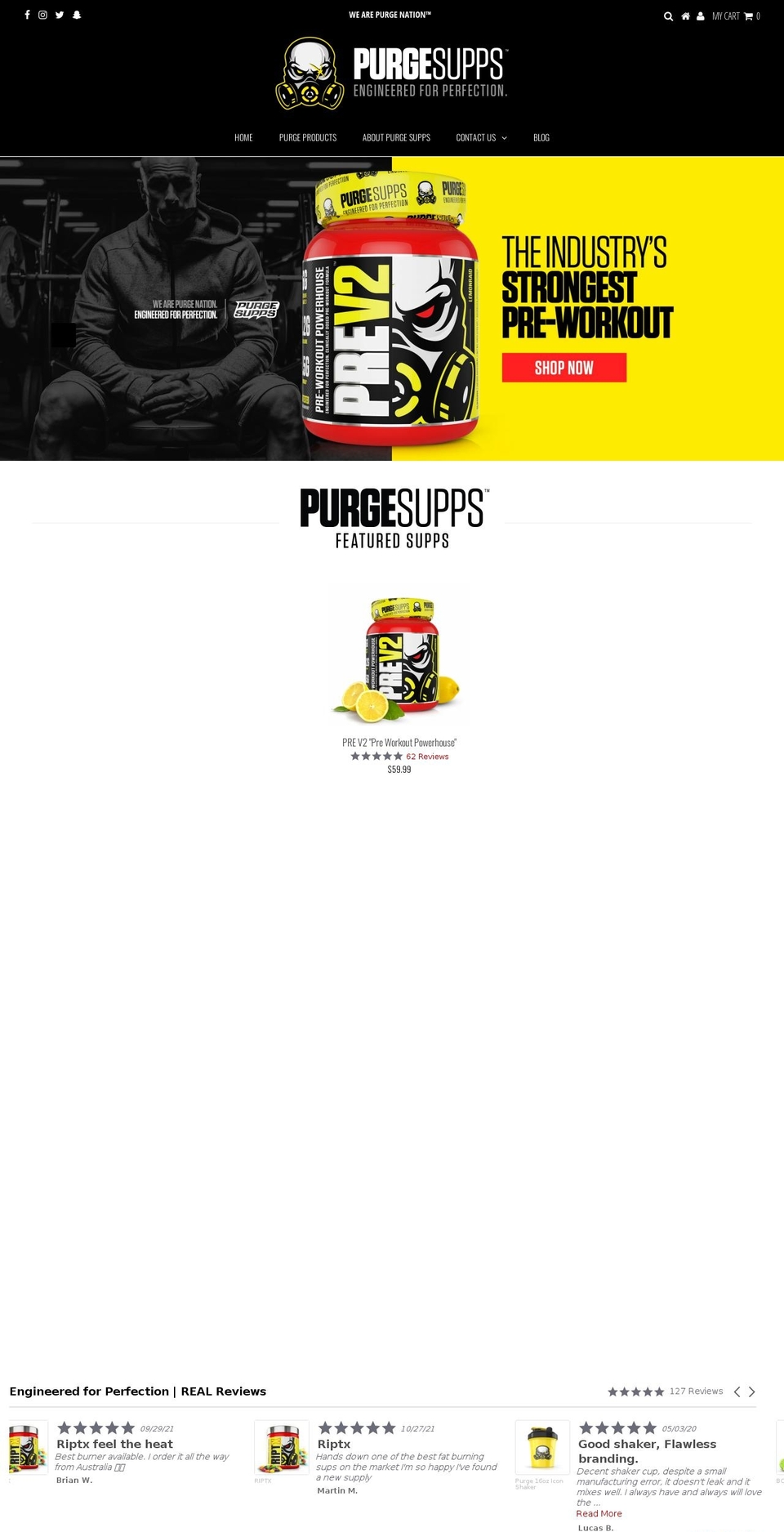 purgesports.com — Shopify storefront screenshot