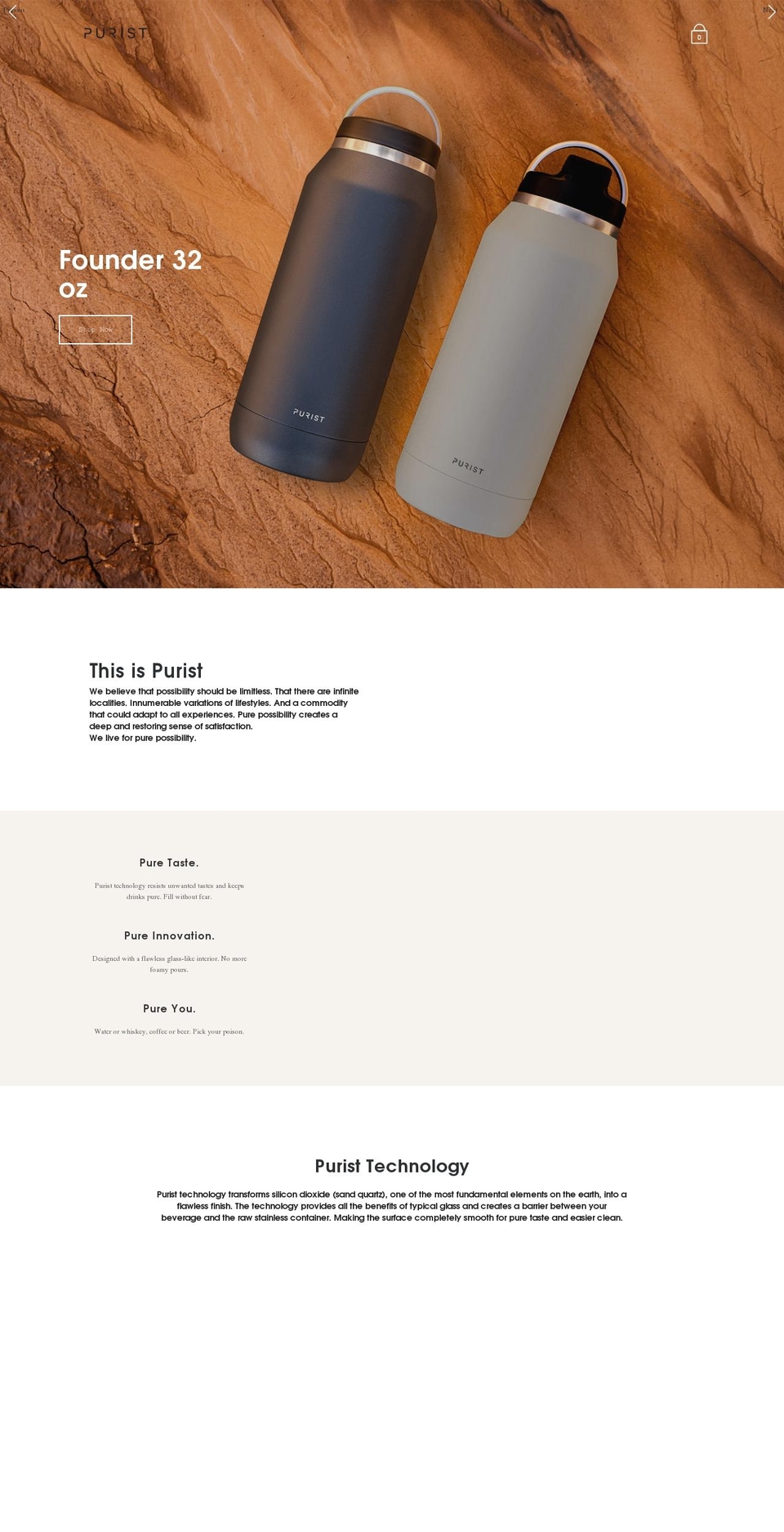puristcollective.com shopify website screenshot