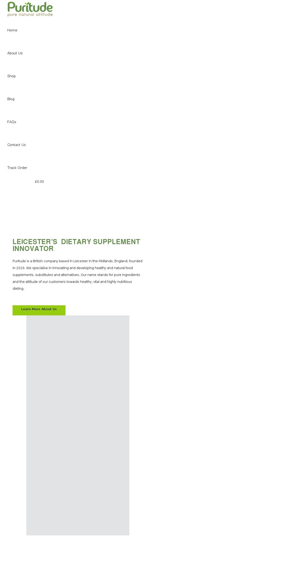 puritude.com shopify website screenshot