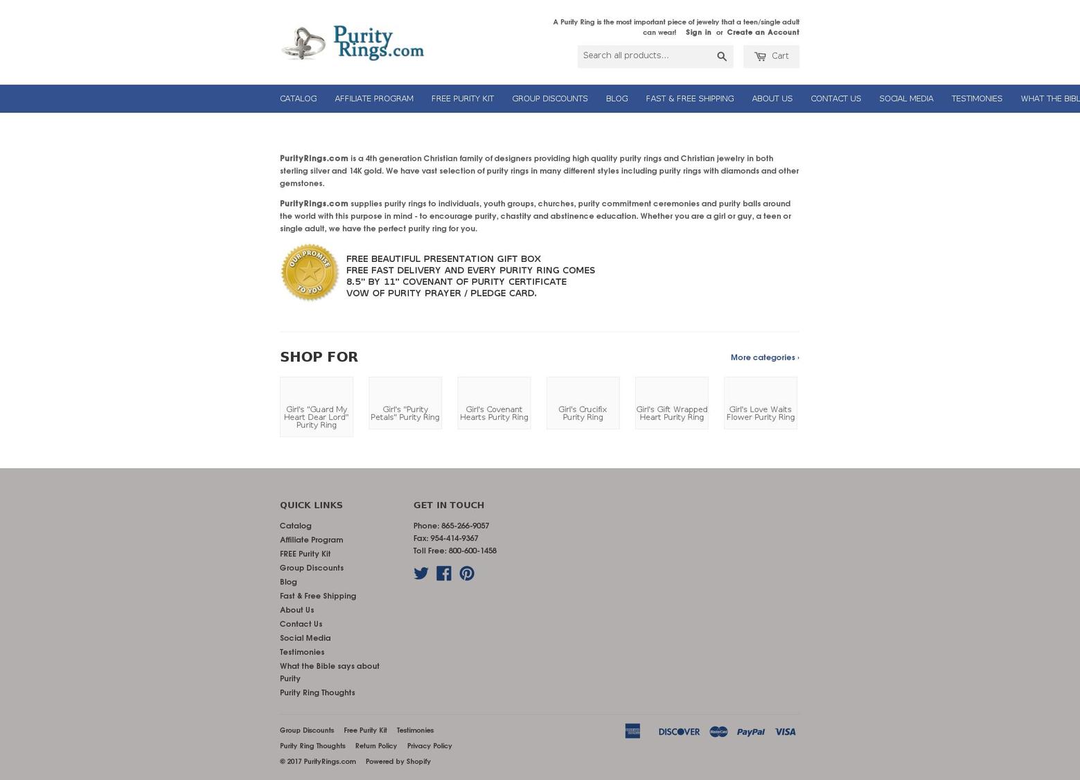purity-rings.com shopify website screenshot