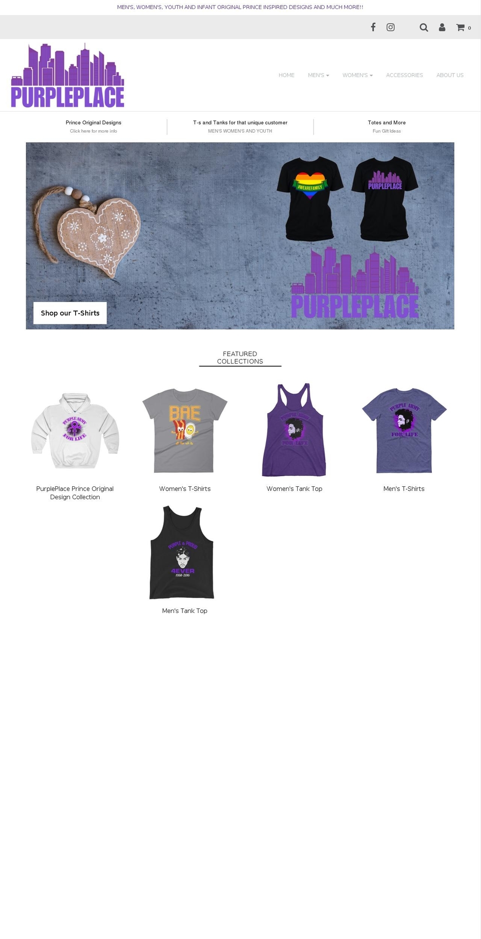 purleplace.com — Shopify storefront screenshot